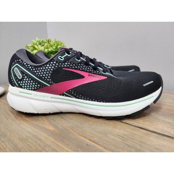 Brooks Ghost 14 Women's Size 11 B (Medium) Running Shoes Black Pink - Picture 1 of 12